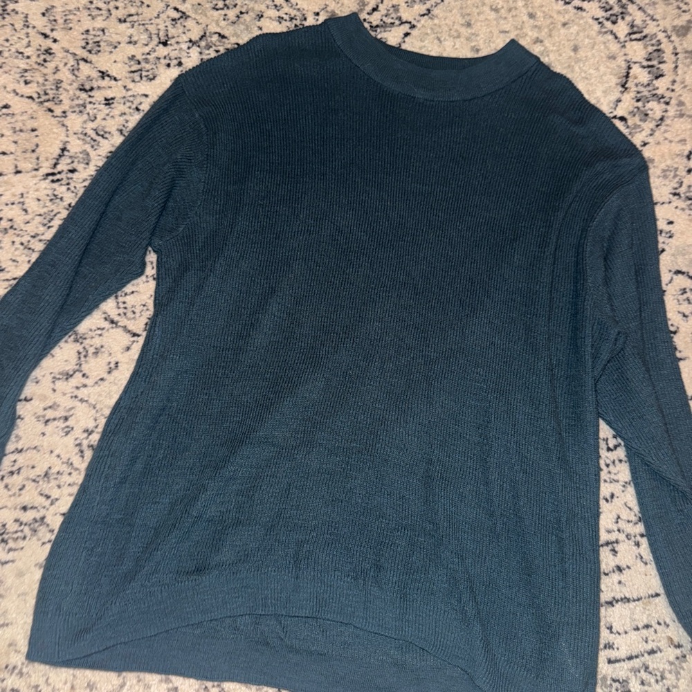 Free People Teal Knit Sweater